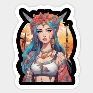 Dark Melodies Secret Life Emo Goth Anime Girl Sticker
